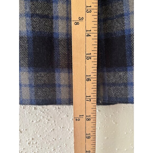 Ann Taylor Loft Women's Skirt Size 2 Blue Plaid Wool Blend Pencil Skirt - Picture 7 of 9
